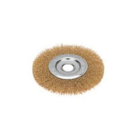 Щетка дисковая для УШМ, витая латунированная проволока, 150мм, отв. 22,23мм KRANZ