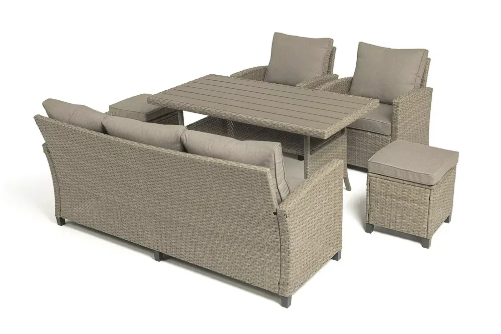 "Мэдисон" обеденная группа из искусственного ротанга, цвет соломенный