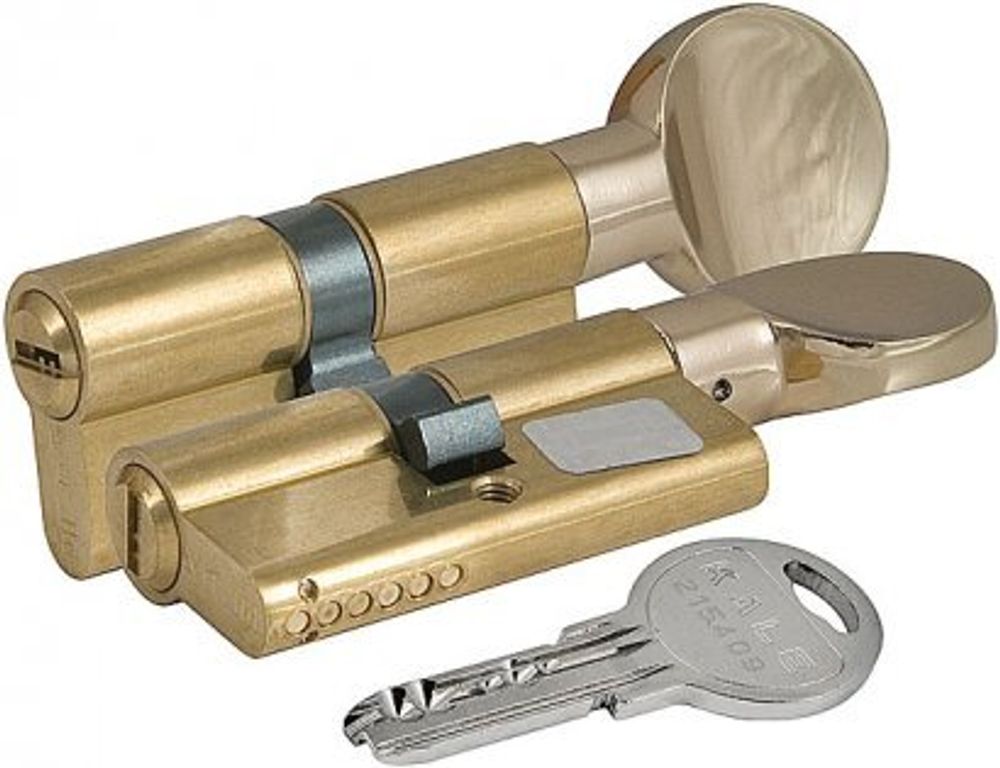 Цилиндровый механизм с вертушкой 164 SM/80 (35+10+35) mm латунь 5 кл. арт.14721