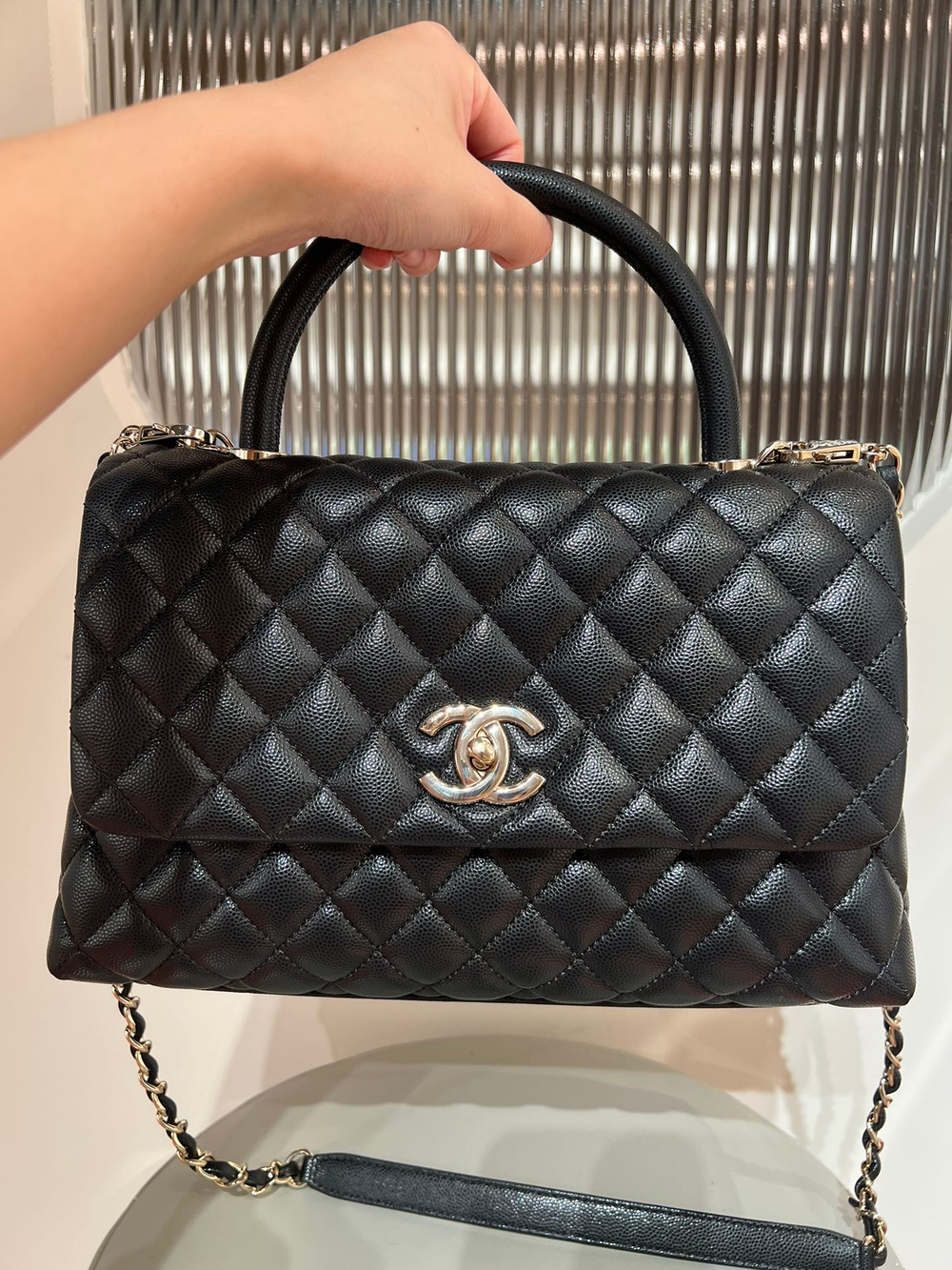 Chanel Large Flap Bag With Top Handle