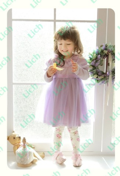 Леггинсы детские с принтом цветов