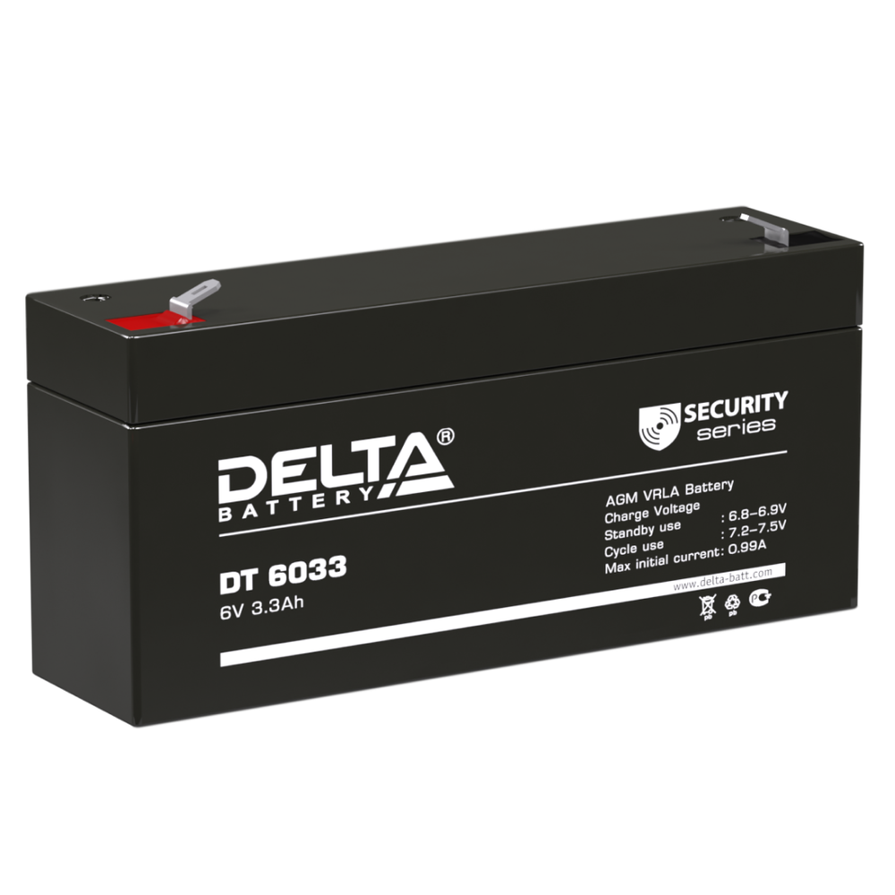 Аккумулятор DT 6033 (125мм) DELTA 6В 3,3Ач