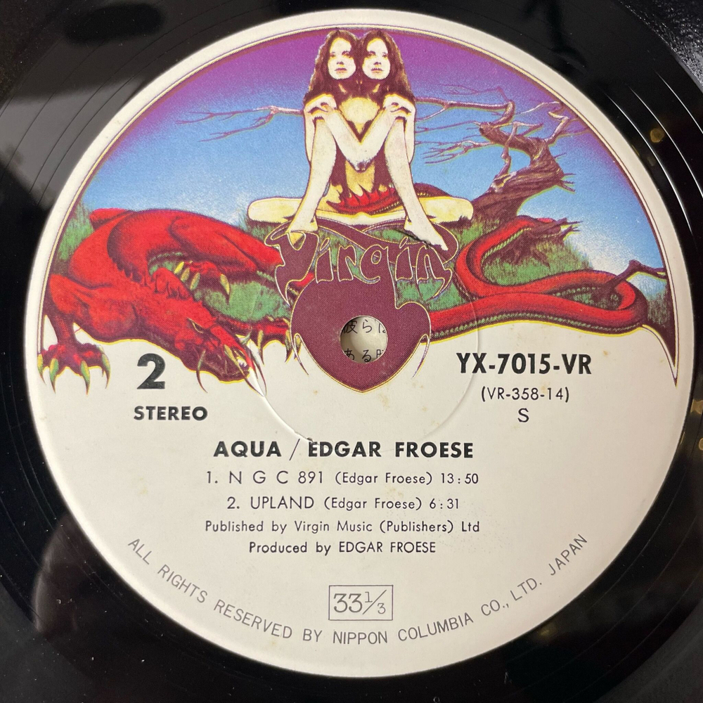Винтажная виниловая пластинка LP Edgar Froese Aqua (Japan 1974) (No Obi)