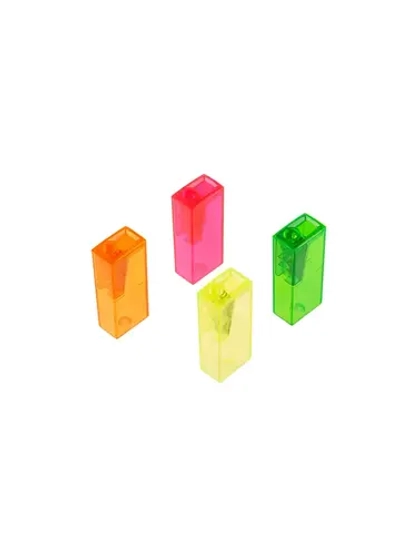 Точилка пластиковая, 1 отверстие, контейнер, 4 шт