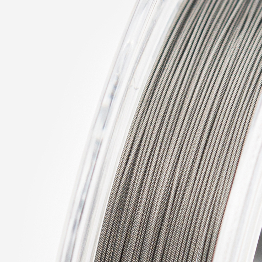 Японский ювелирный тросик SakuLux 7 диаметр 0,6мм, цвет "Сталь"