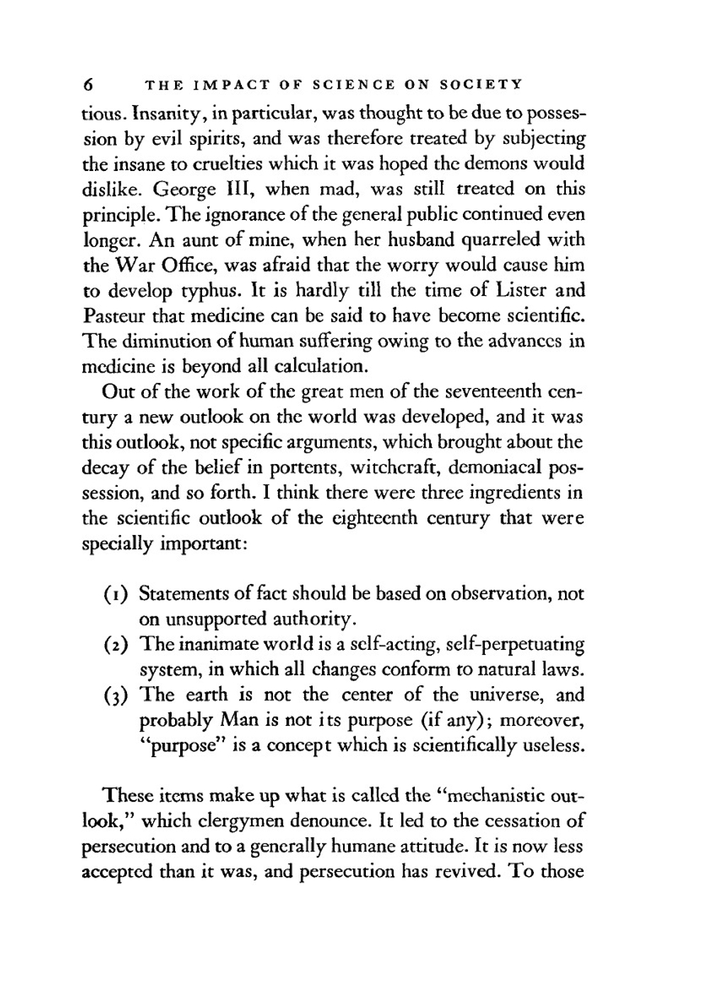 The Impact of Science on Society | B. Russell