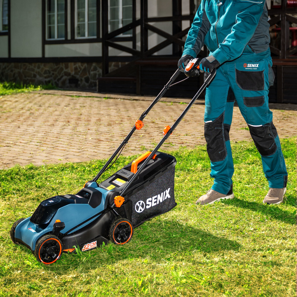 Газонокосилка аккумуляторная SENIX LPPX2-L-EU. X2 20V. 1акб. зу