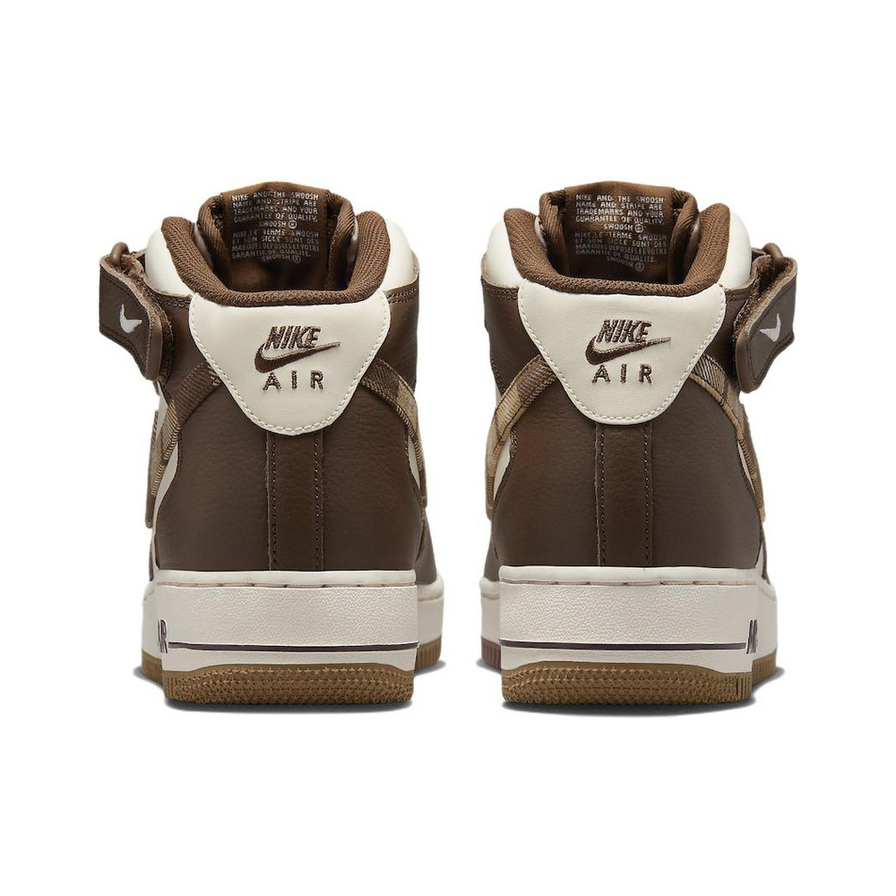 Кроссовки Nike Air Force 1 Mid Brown Plaid