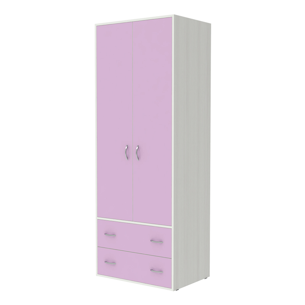 Шкаф 2-х створчатый КарИВи Милана Белое Дерево Ирис