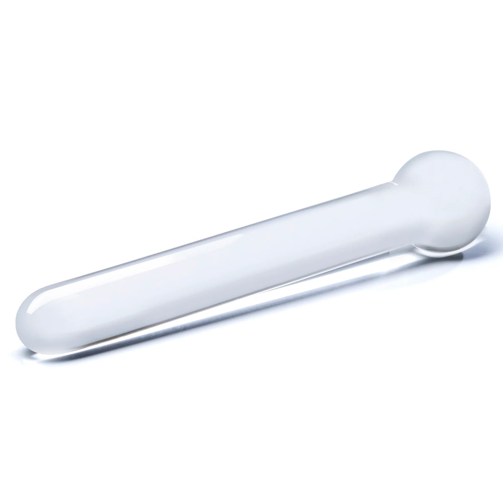Стеклянный жезл с шаром Straight Glass Dildo - 17,8 см.