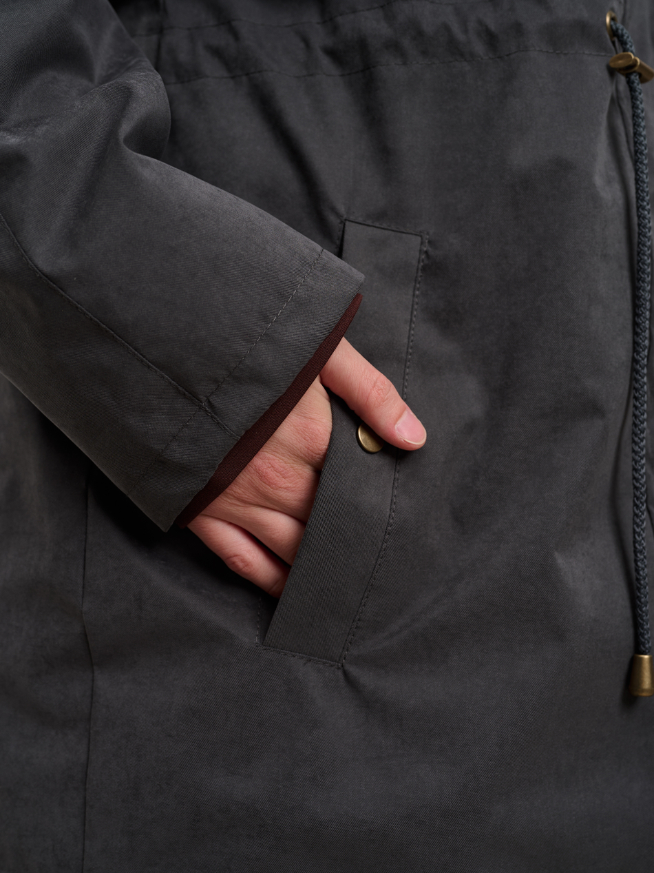Парка  женская демисезонная "Волга" серый
