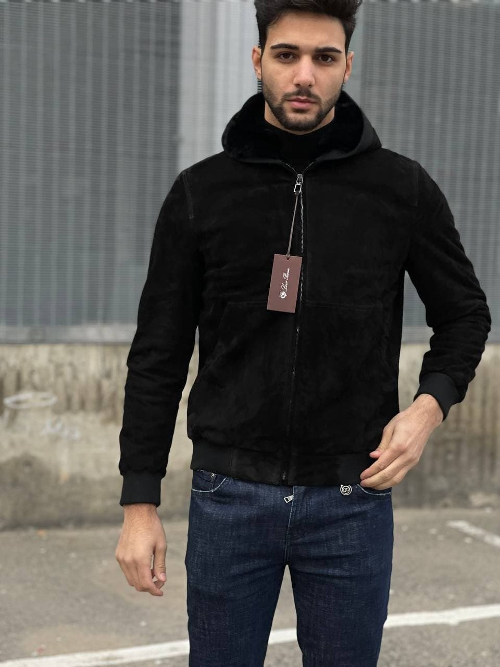 Замшевая куртка с мехом Loro Piana