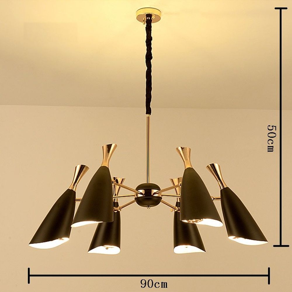 Люстра Duke 6 black/gold