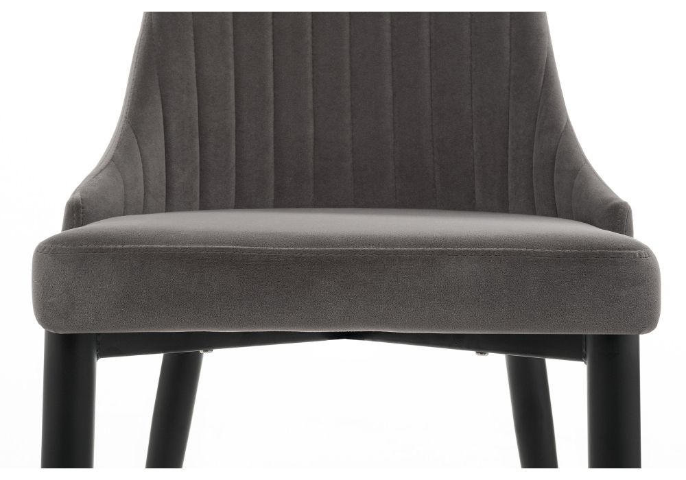 Стул на металлокаркасе Kora dark gray / black