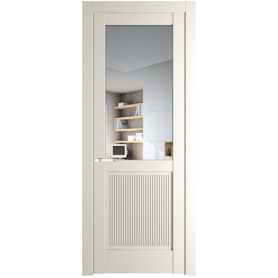 Фото межкомнатной двери эмаль Profil Doors 2.2.2PM перламутр белый стекло прозрачное