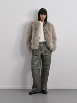 Шуба из экомеха F1