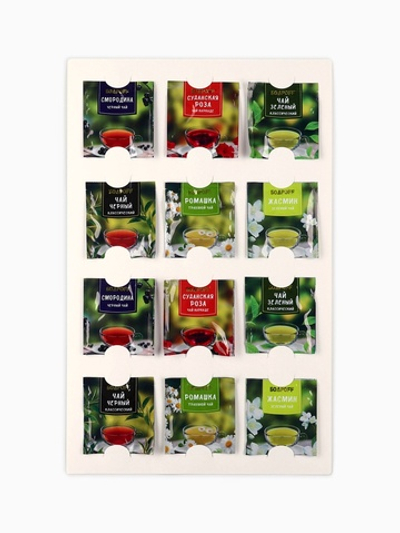 Адвент календарь с чаем «Счастливого нового года», 12 пакетиков