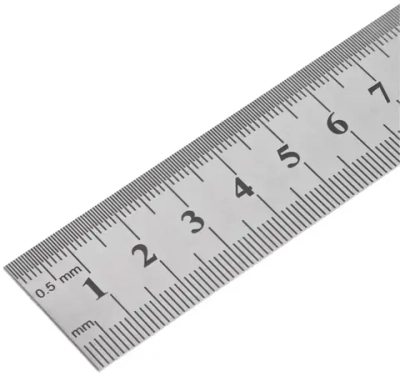 FIT Линейка нержавеющая 100 см рифленая двойная