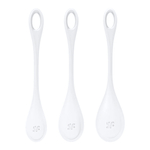 Набор из 3 белых вагинальных шариков Yoni Power 1 (Цвет: белый)