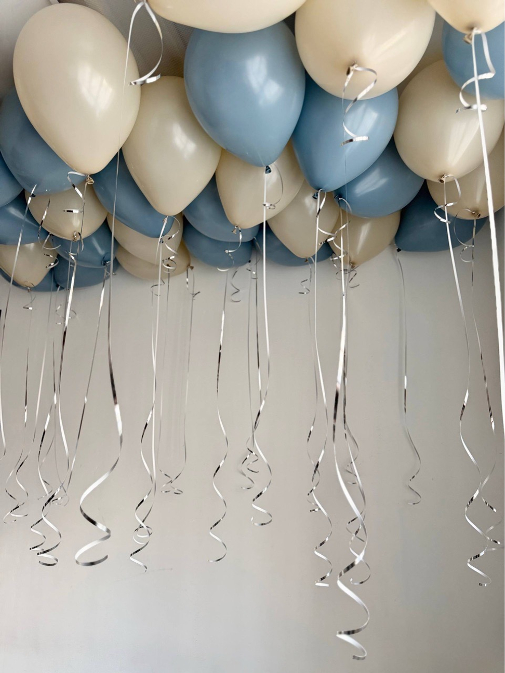 Заказать шарики под потолок песок/пыльно голубой №5112