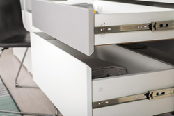 Торонто Комод 13.321 Белый PE шагрень, Стальной Серый