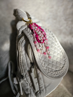 Обвес на сумку, брелок для ключей, подвеска авторская ручная работа с натуральными камнями "МИМИНИШНЫЙ"