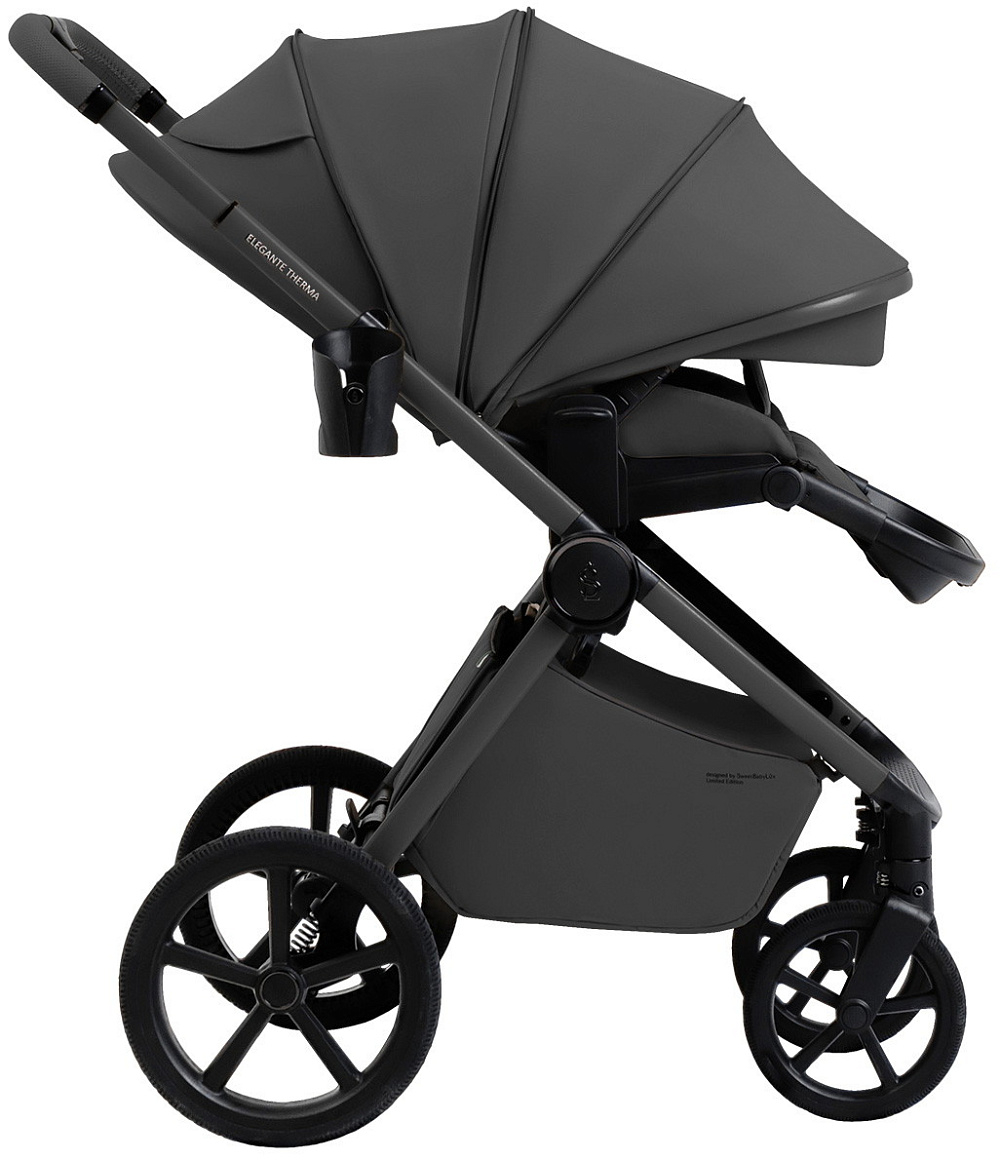 Коляска 3 в 1 Sweet Baby SBL Elegante Therma Colore + автокресло Premier Black Dark Grey