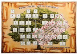 Родословная книга Гербовая (накладка Герб) в картонной коробке