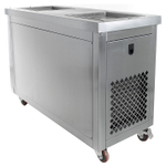 Фризер для жареного мороженого Foodatlas KCB-2F (стол для топпингов, 2 компрессора)