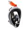 Маска полнолицевая Oceanreef ARIA QR+ для сноркелинга, с держателем камеры черный/белый