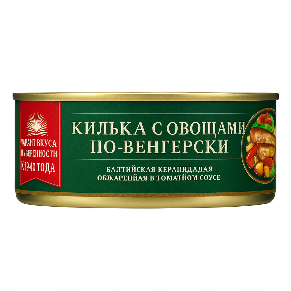 Килька с овощами по-венгерски За Родину 240 гр
