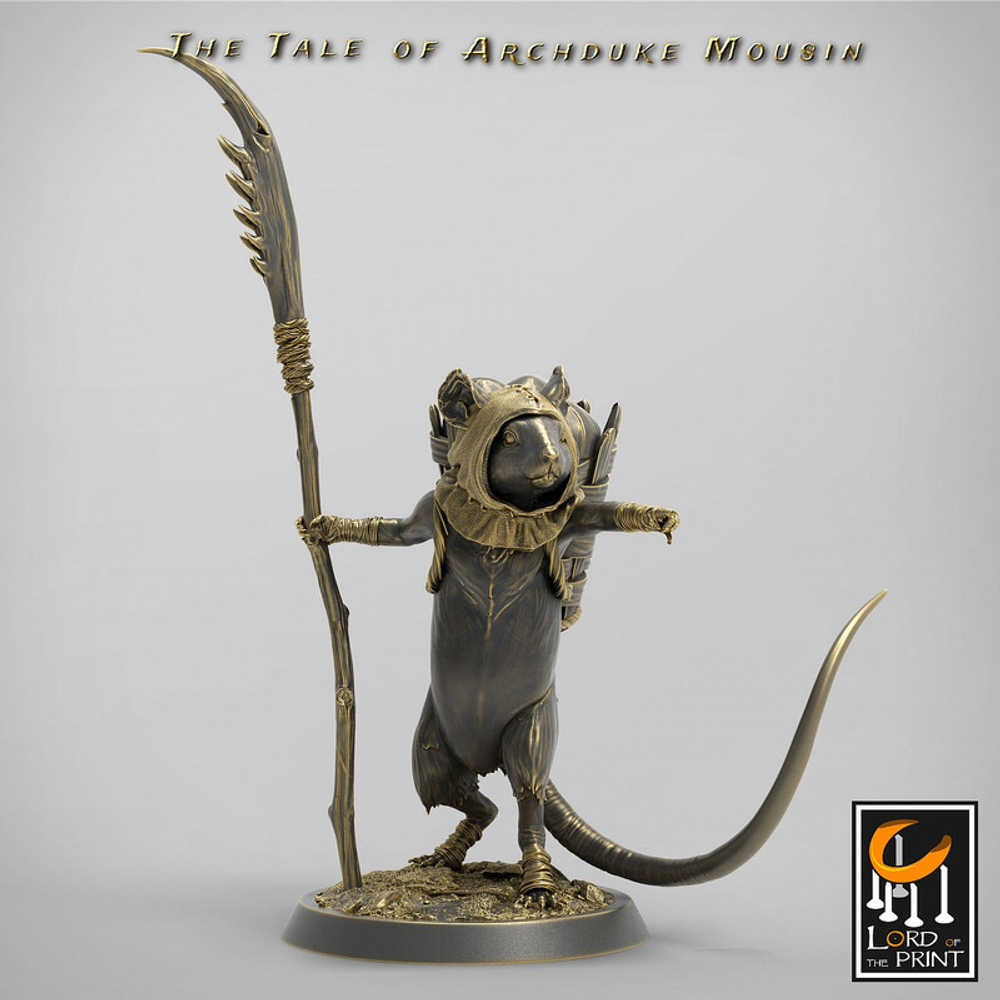 Крыса scaven rat мышь Воин Паладин Варвар Файтер Рыцарь миниатюра для dnd, днд, pathfinder, фентези, Настольная игра, НРИ, Варгейм, РПГ