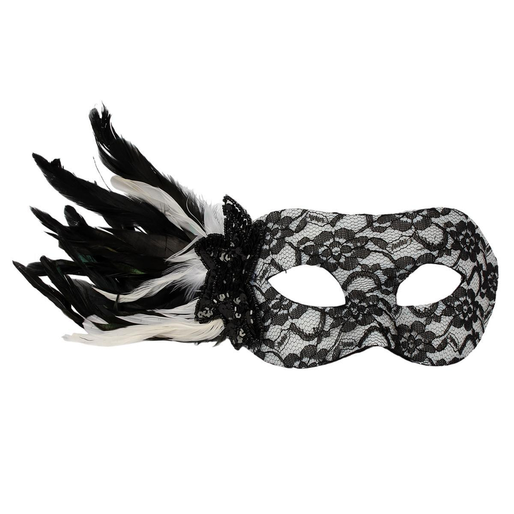 Маска карнавальная "Загадка ночи", черный (Серпантин)