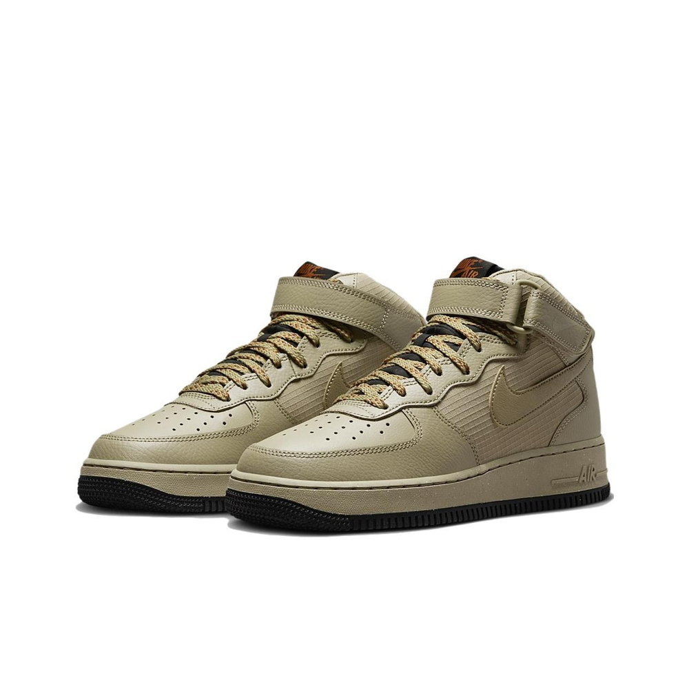 Кроссовки Nike Air Force 1 Mid Khaki Black Nylon
