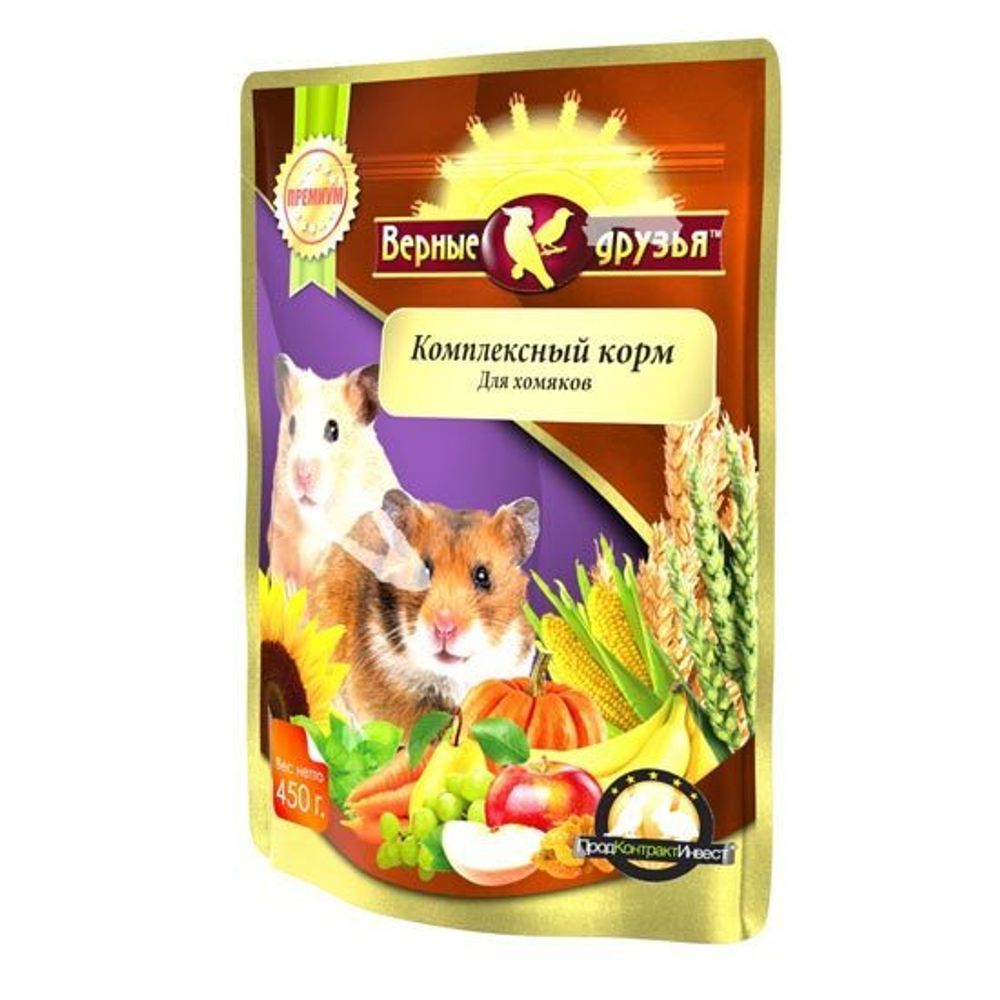Верные друзья ПРЕМИУМ, Корм для хомяков, 450 г