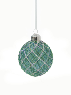 Набор шаров 8см 9шт ChristmasDeLuxe изумрудный с блеском