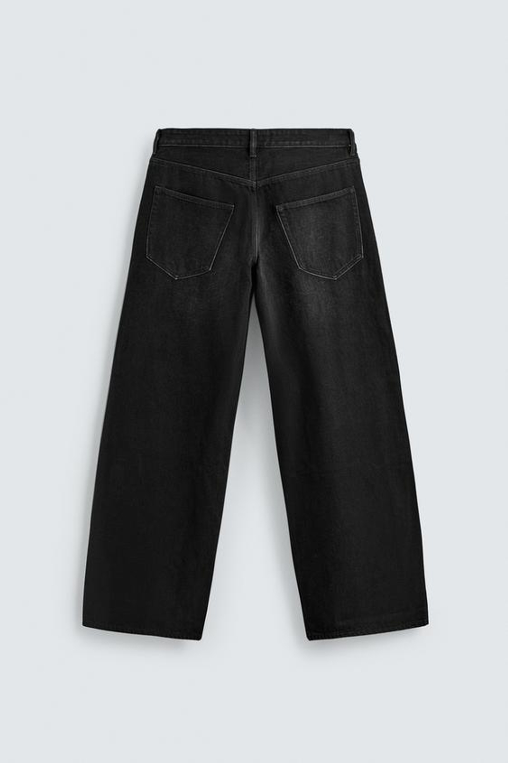 ZARA ДЖИНСЫ BAGGY FIT С РАЗРЕЗАМИ, ЧЕРНЫЙ