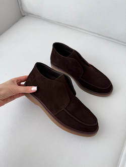 Лоферы из натуральной замши