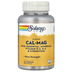 Solaray, Кальций-магний в соотношении 2: 1, 120 растительных капсул