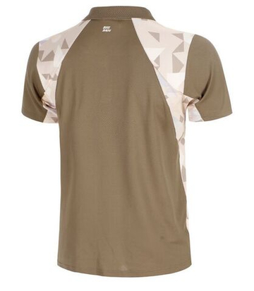 Мужское теннисное поло Bidi Badu Paris 2025 - бежевый/светло-коричневый