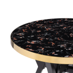 Стол деревянный Woodville Selina 80х72 black, gold