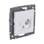 Розетка двойная спутниковая SAT + RJ45 Cat.6, белый матовый Kollinger REA-014WM для Aspekt, Eleganz, Reflex