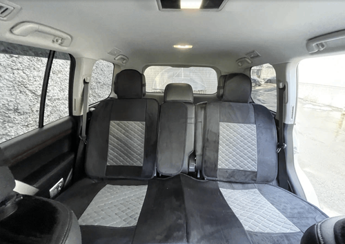 DD - 166 Серый / Комплект чехлов на сиденья, ткань серая, строчка серая, замша, 5 предметов, серия: ком-фо (за комплект)