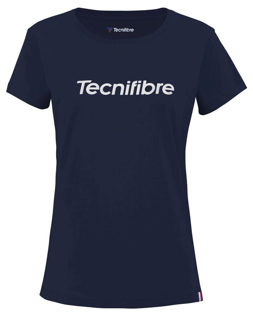 Футболка для девочки теннисная Tecnifibre Club Cotton Tee - небесный