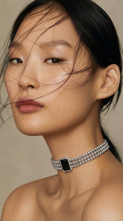 Чокер с чёрным цирконом