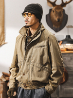 Мужская куртка из натурального хлопка с эластичной резинкой по нижнему краю — стильный выбор в Detroit-стиле!