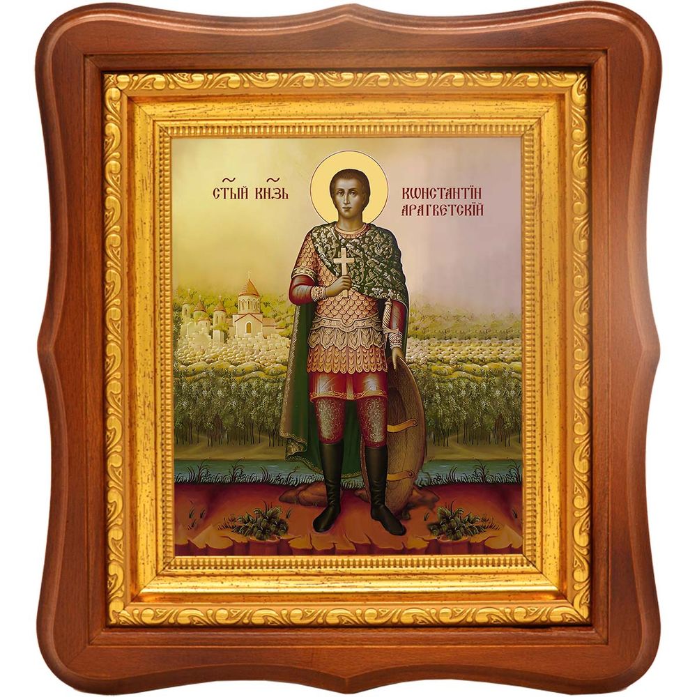 Константин Арагветский князь мученик. Икона на холсте.