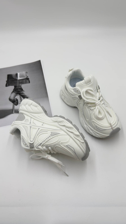 Кроссовки женские экокожа арт. 4650-2 цвет "белый"