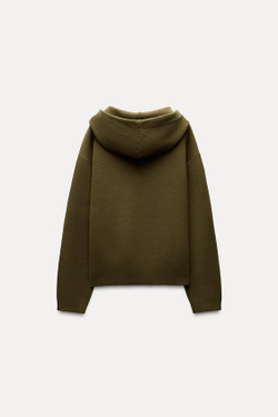 ZARA ОДНОТОННЫЙ СВИТЕР, ХАКИ