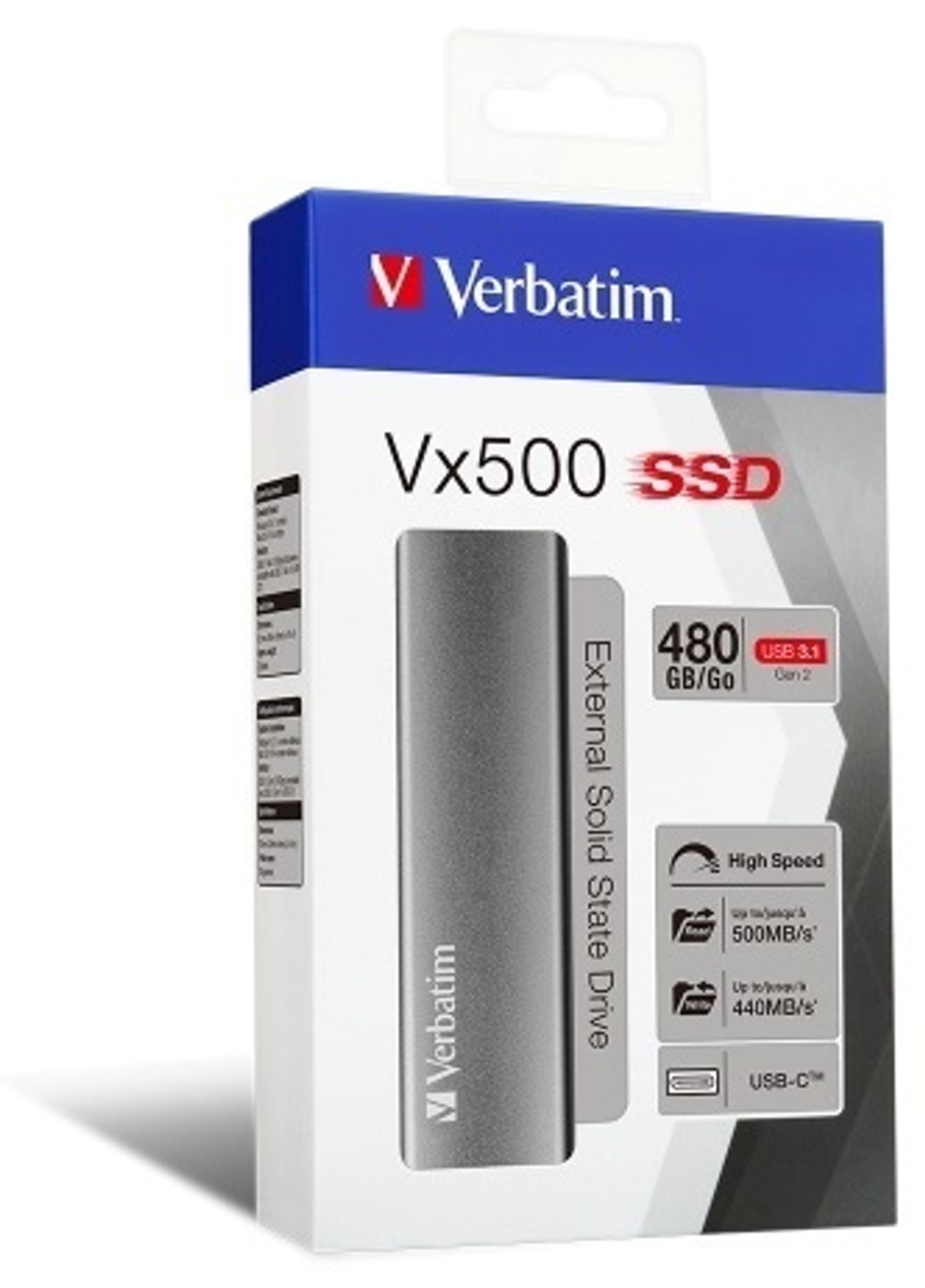 Внешний накопитель Verbatim VX500 47443 480 Гб